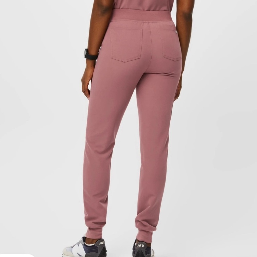 Women's Mauve Zamora jogger, Medium size, high waisted tall pants. - Picture 3 of 4